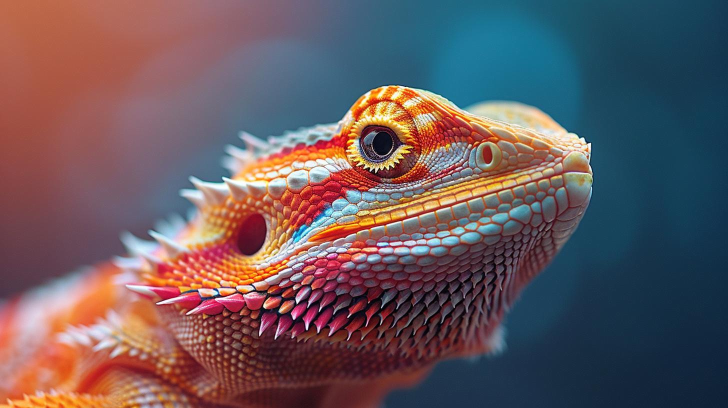 Bearded dragon experiencing ultimate humidity bliss in a cozy habitat