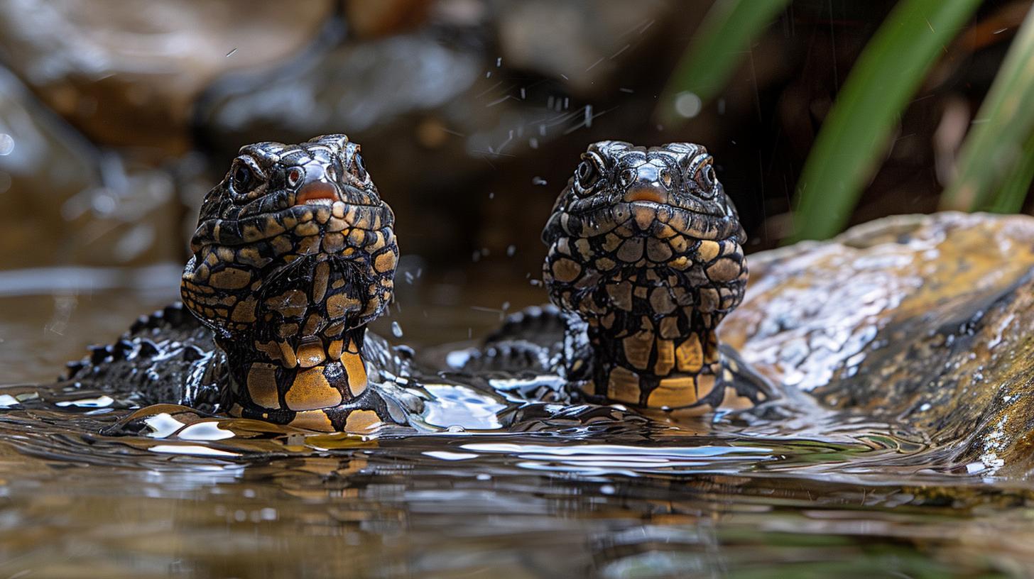 Close-up of DEHYDRATED REPTILES showing signs of dehydration