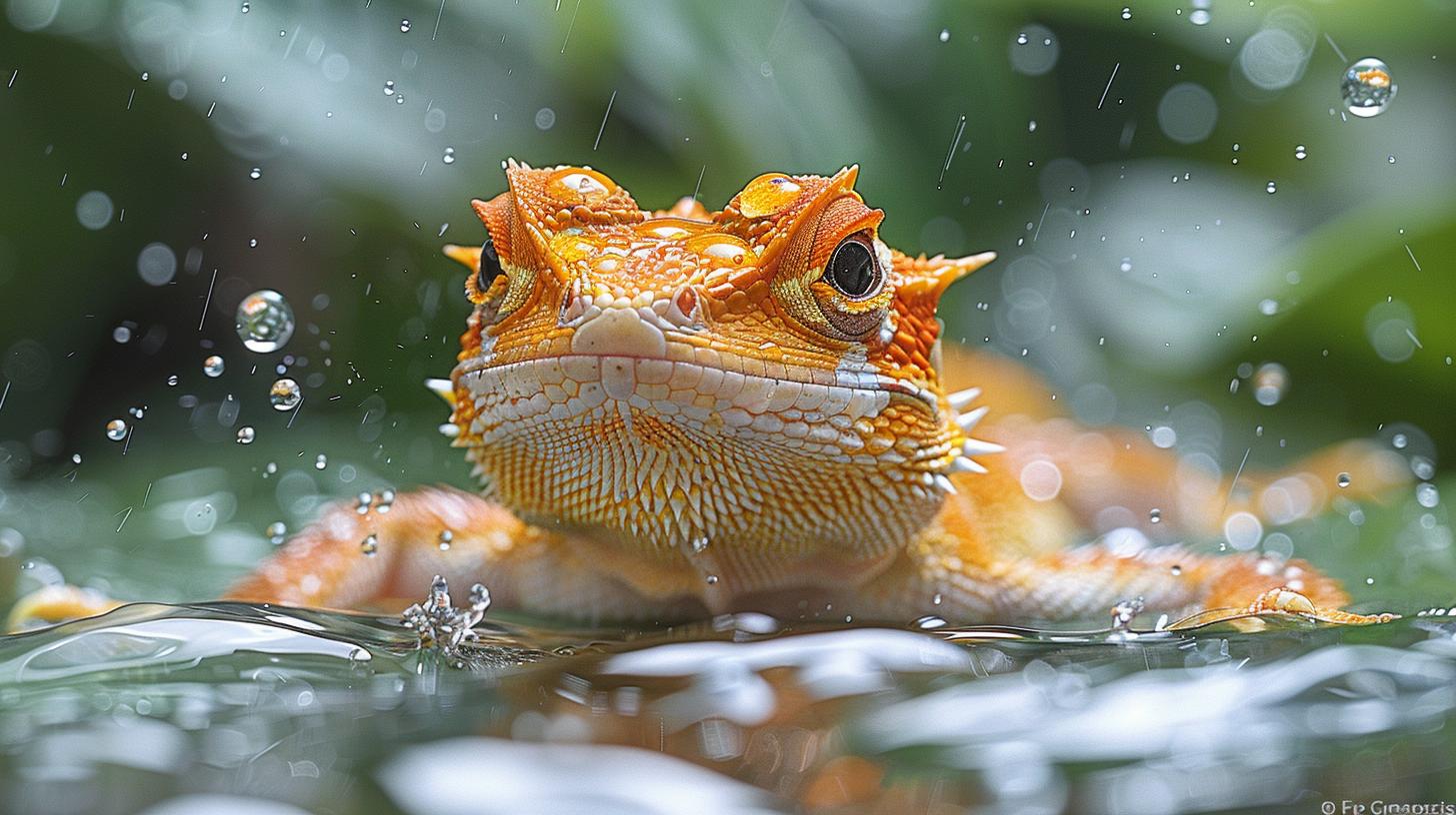 Discover unique lizard hydration strategies with this thirsty reptile