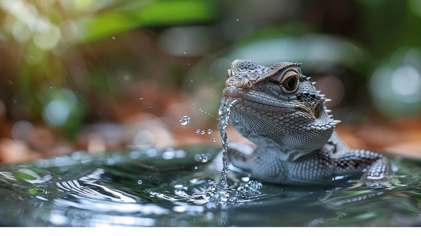 Smart lizard hydration strategies at work