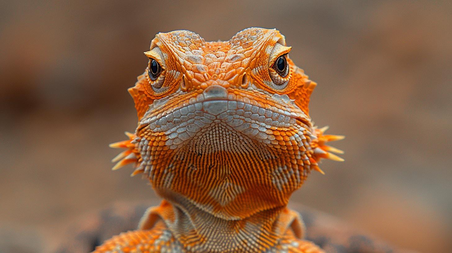 A lizard suffering from skin infections, showcasing the affected areas