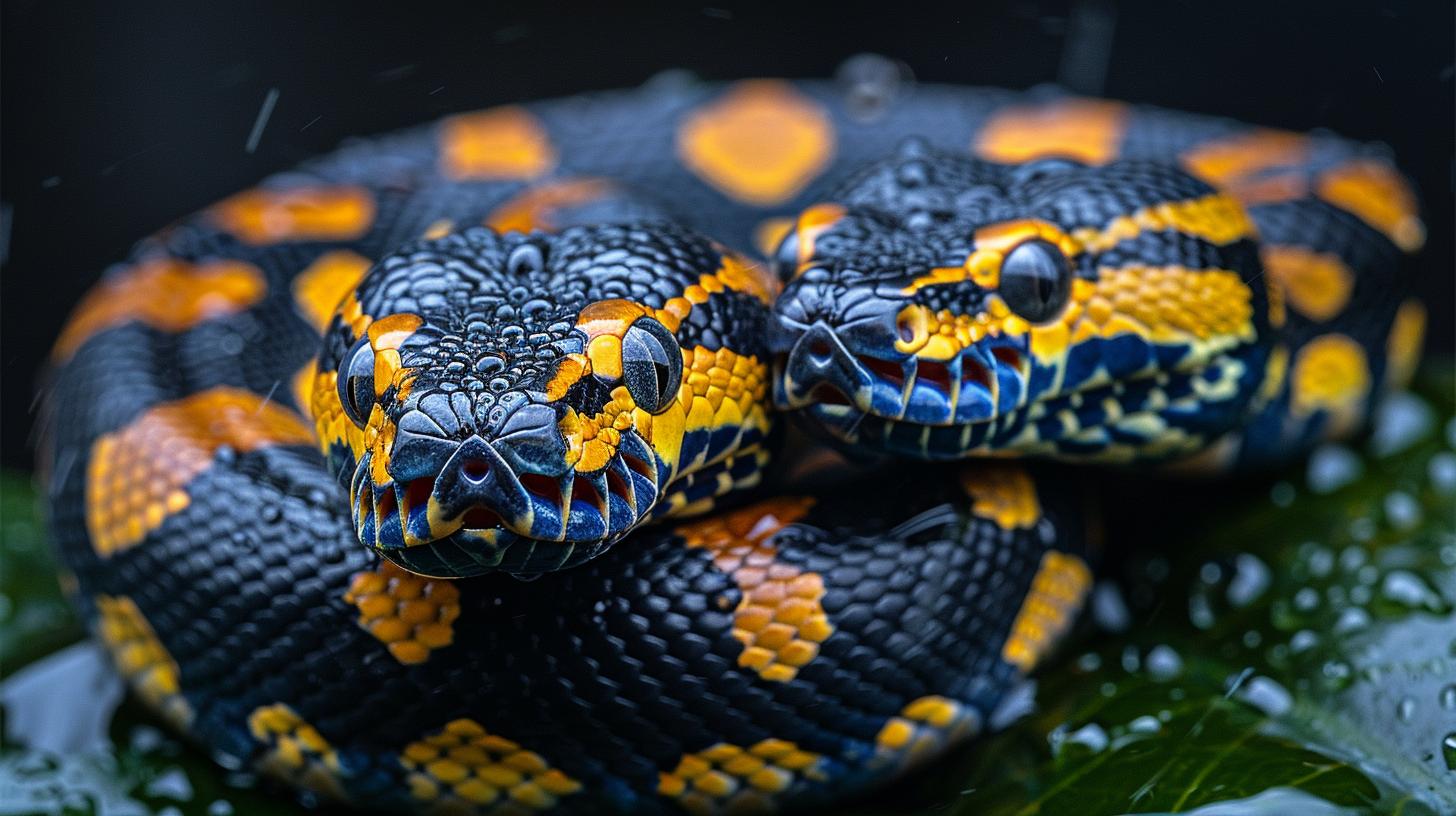 Close-up of a snake with symptoms of respiratory infections