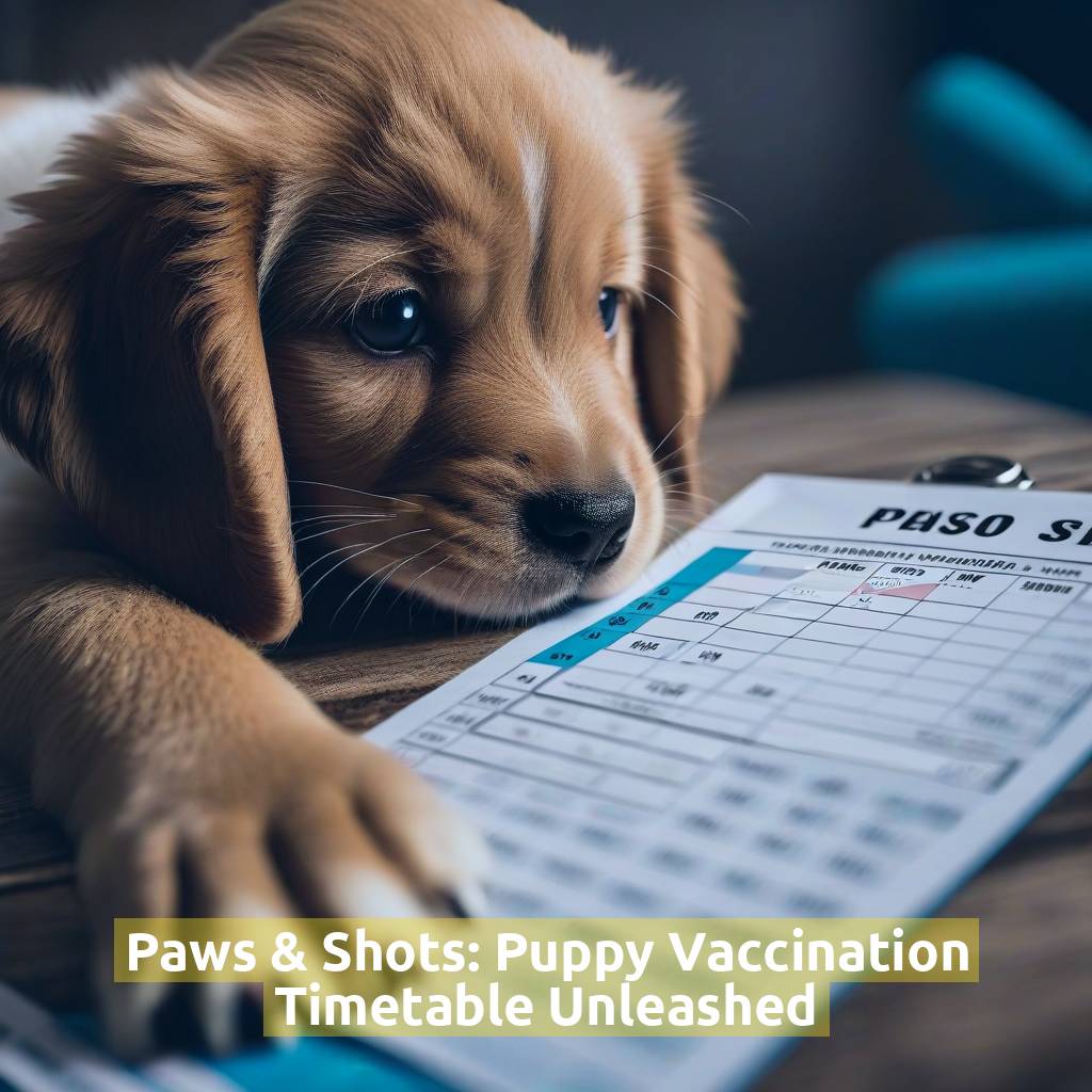 Paws & Shots: Puppy Vaccination Timetable Unleashed